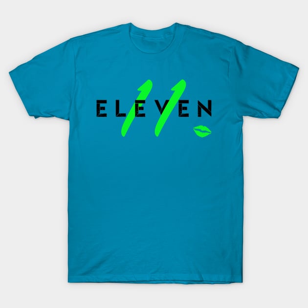 Eleven Green Kiss T-Shirt by Moist T'z 